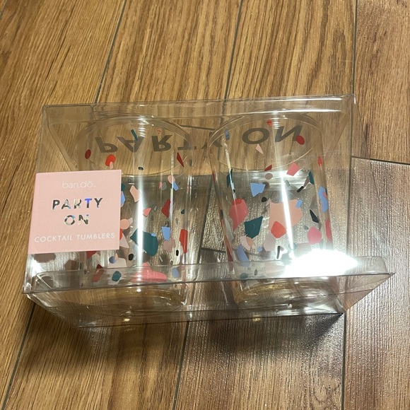 🆕 ban.do Party On Cocktail Tumbler Cups in Colourful Confetti BNIB - Picture 2 of 6